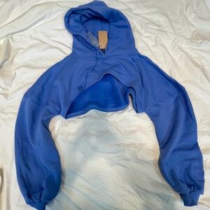 POPFLEX Blue Cropped Hoodie Shruggie